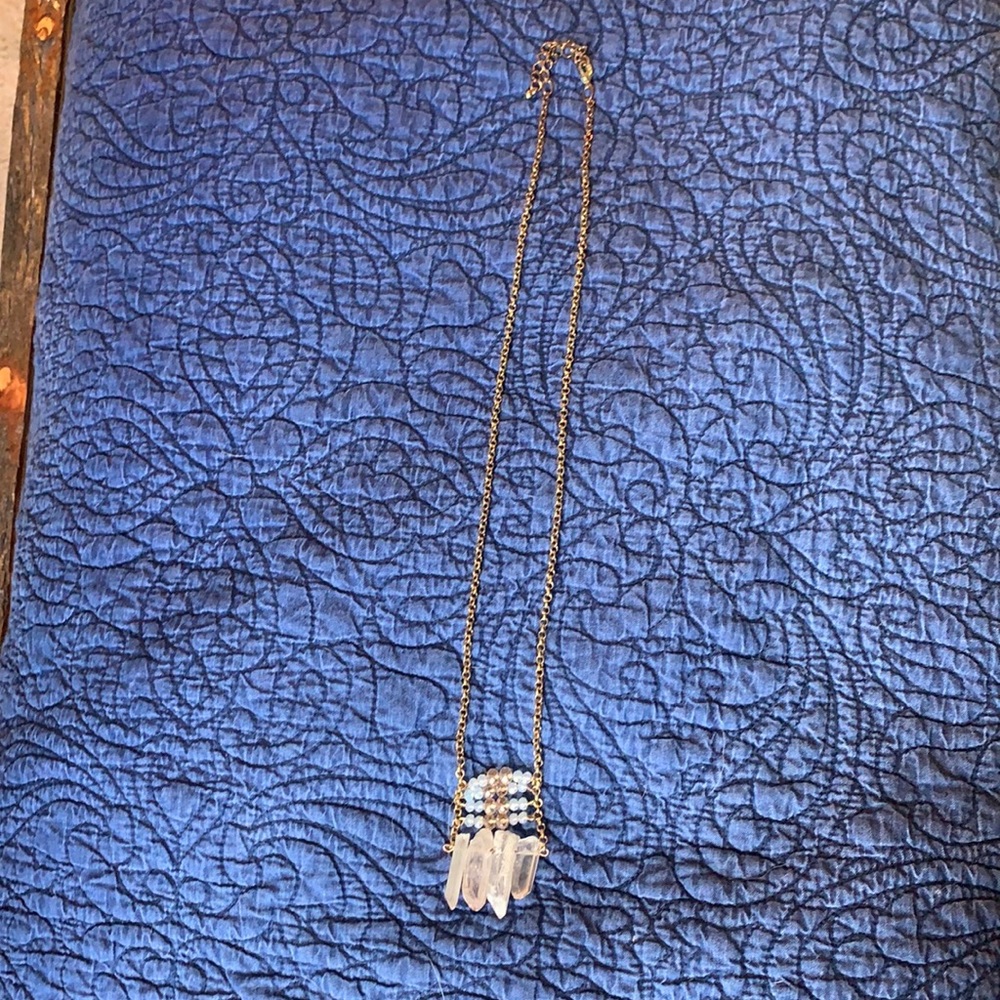 Bead and crystal necklace